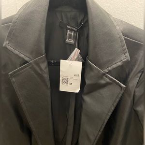 Forever 21 faux leather blazer